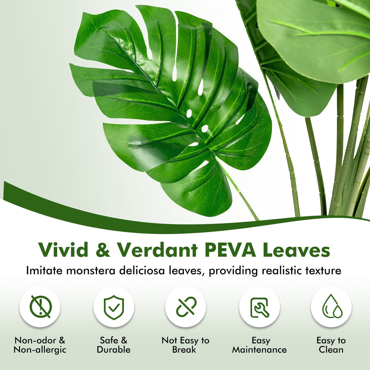 Faux Monstera Trees, 5 FT – Set of 2