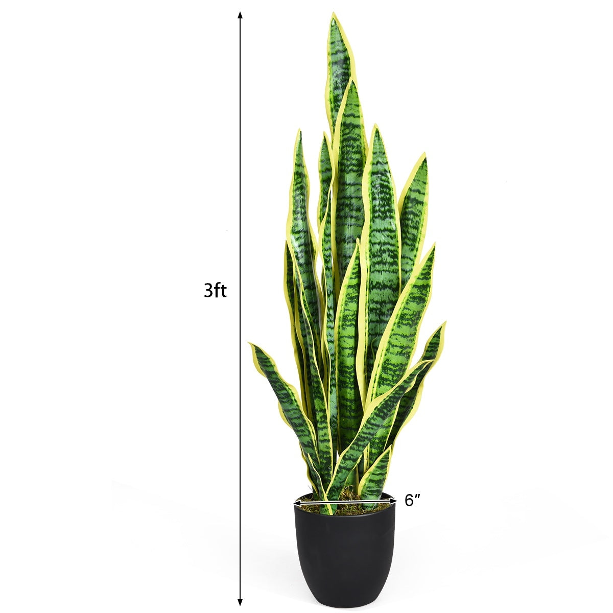 Faux Snake Plant, 35.5" – Potted