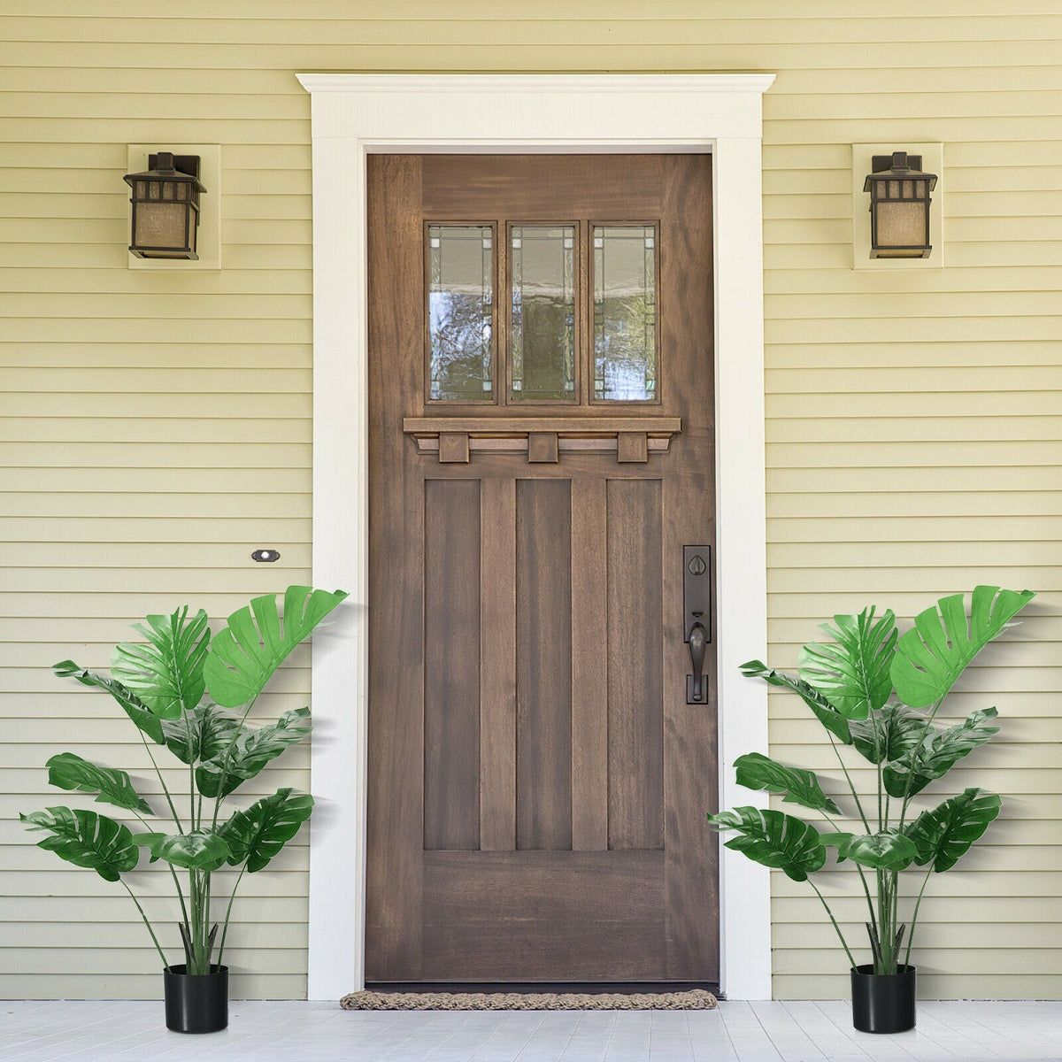 Faux Monstera Trees, 48" – Set of 2