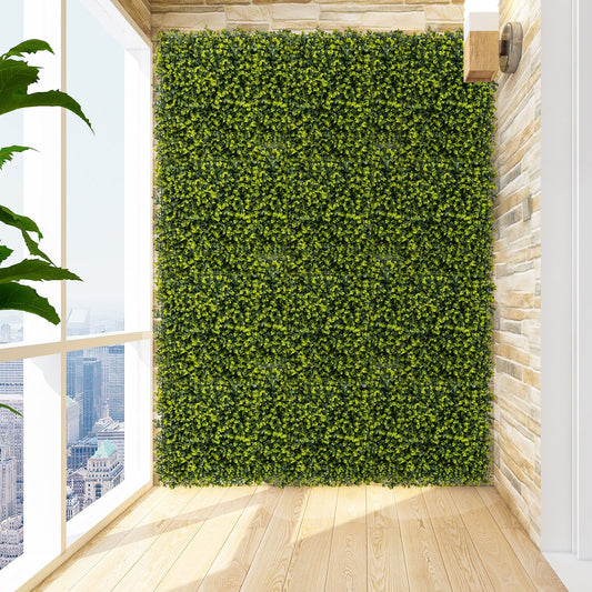 Faux Eucalyptus Hedge Panels, 20" x 20" – Set of 12