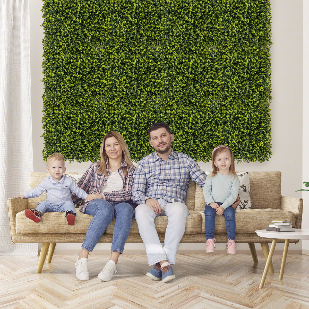 Faux Eucalyptus Hedge Panels, 20" x 20" – Set of 12