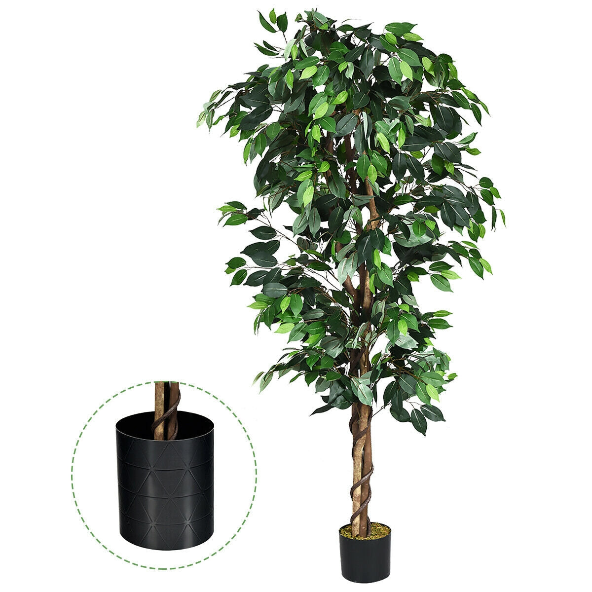 Faux Ficus Tree, 6 FT
