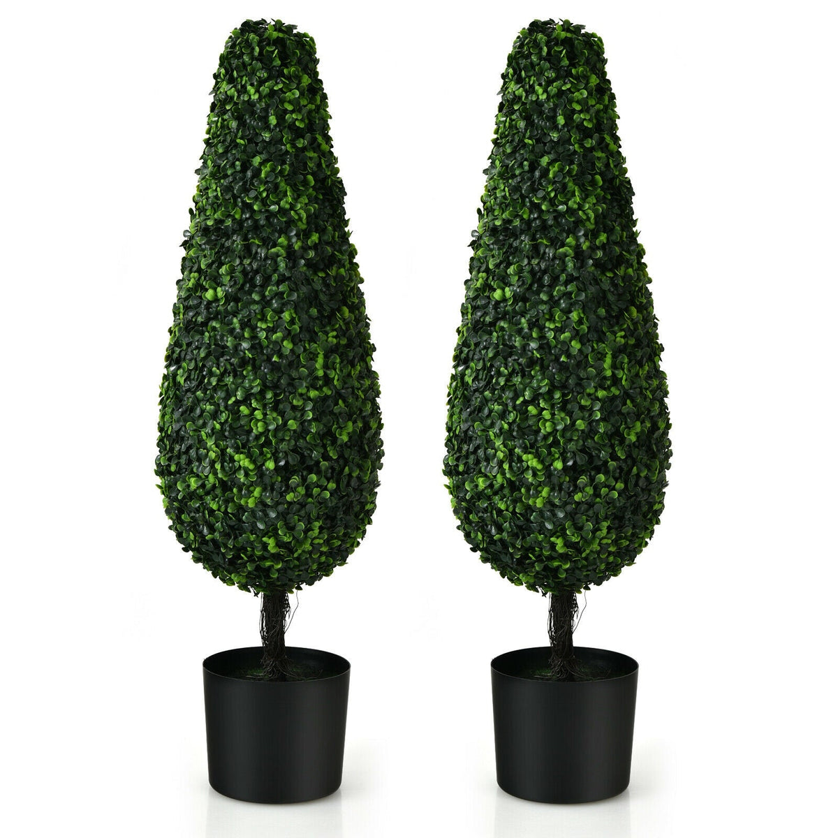 Faux Tower Topiary Trees, 3 FT – Set of 2