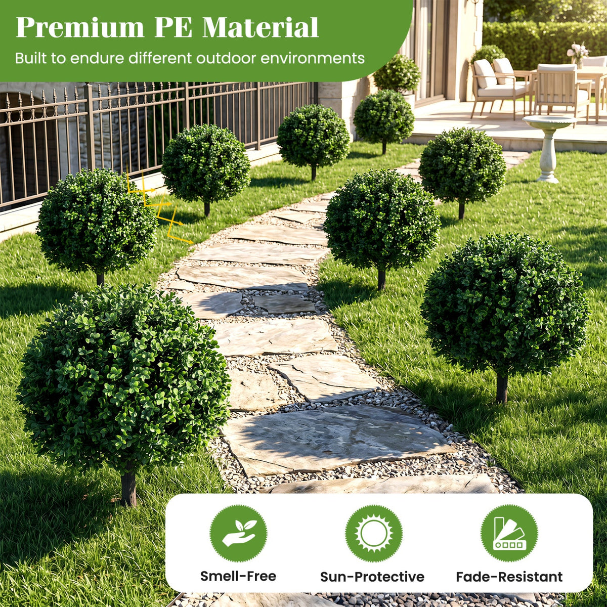 Faux Boxwood Topiary Trees, 27" – Set of 2