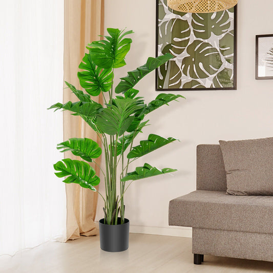 Faux Monstera Trees, 5 FT – Set of 2