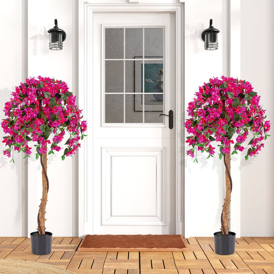 Faux Azalea Trees, 4.5 FT - Set of 2