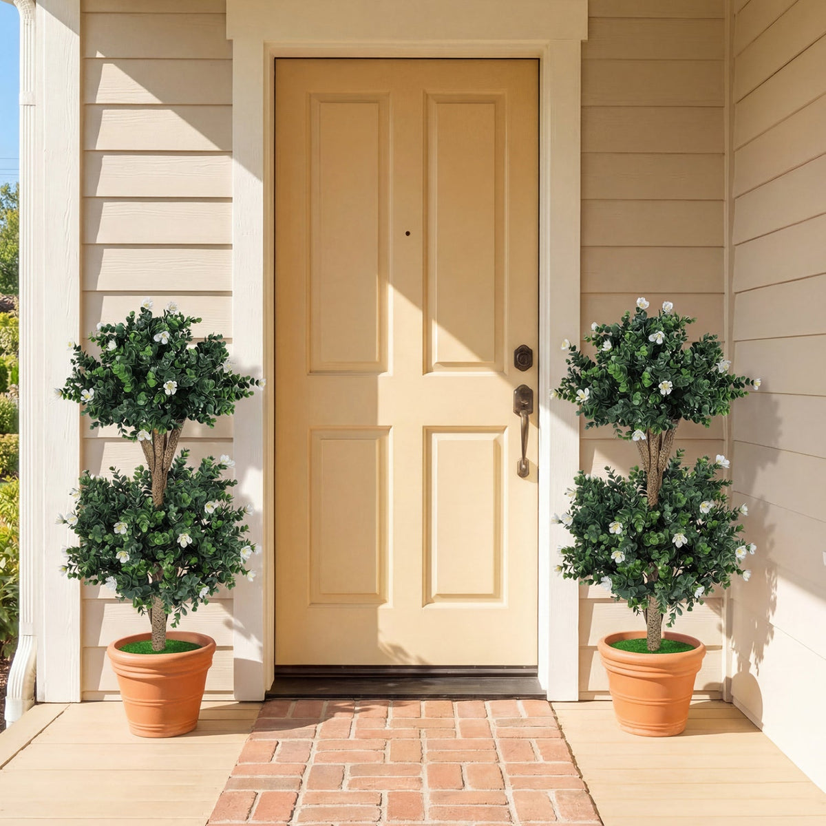 Faux Boxwood Topiary Trees, 36" – Set of 2