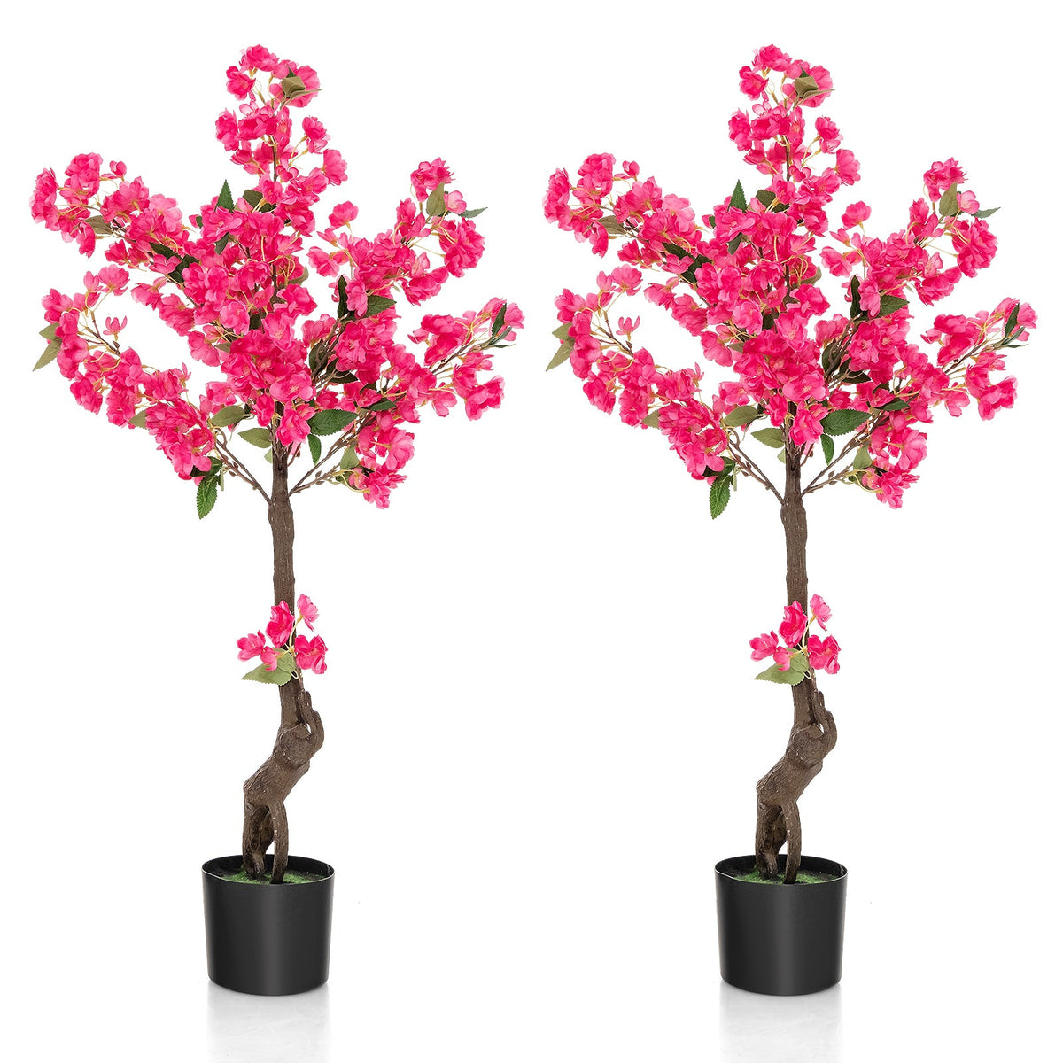 Faux Plum Blossom Trees, 41" – Set of 2