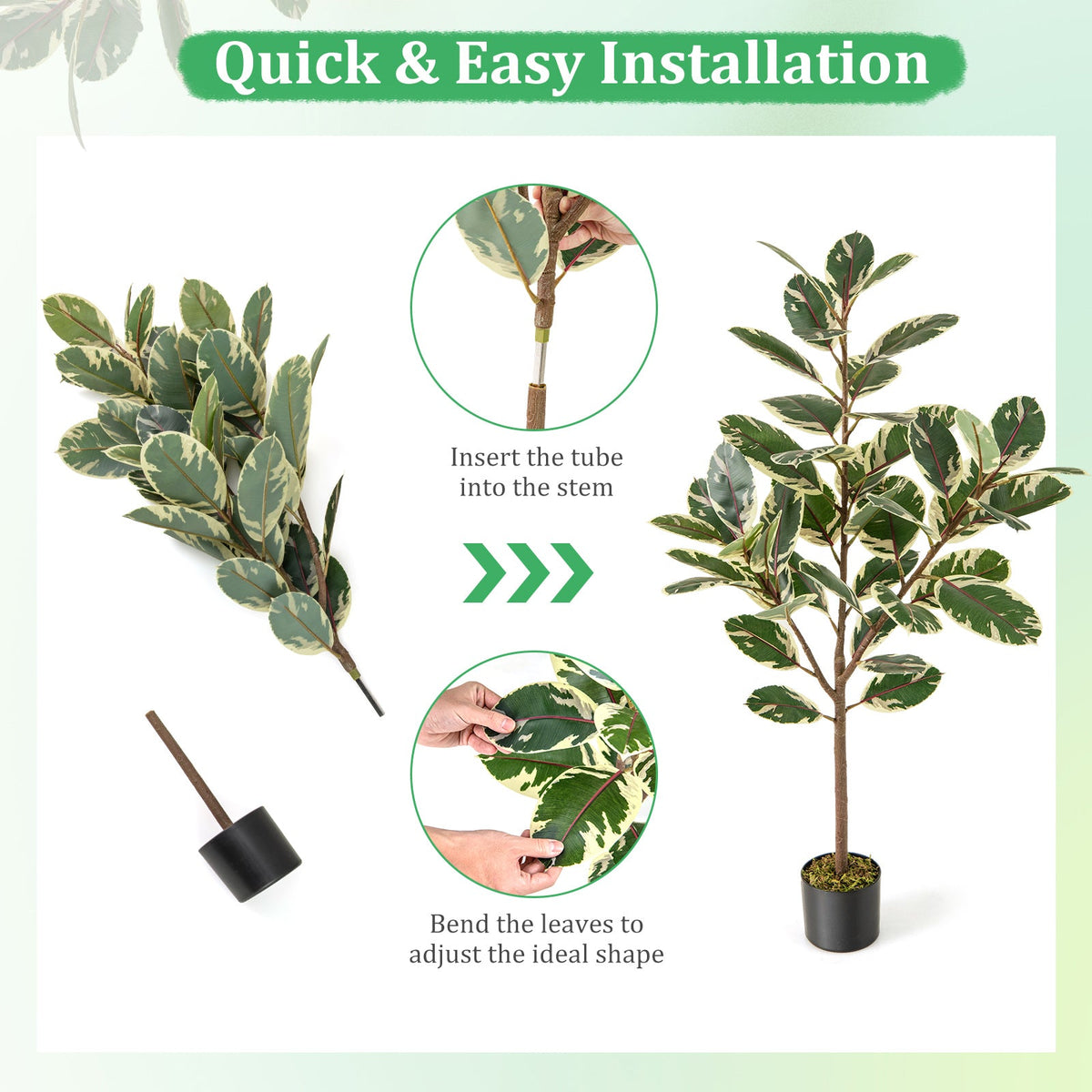 Faux Bird of Paradise Plants, 4.3 FT – Set of 2