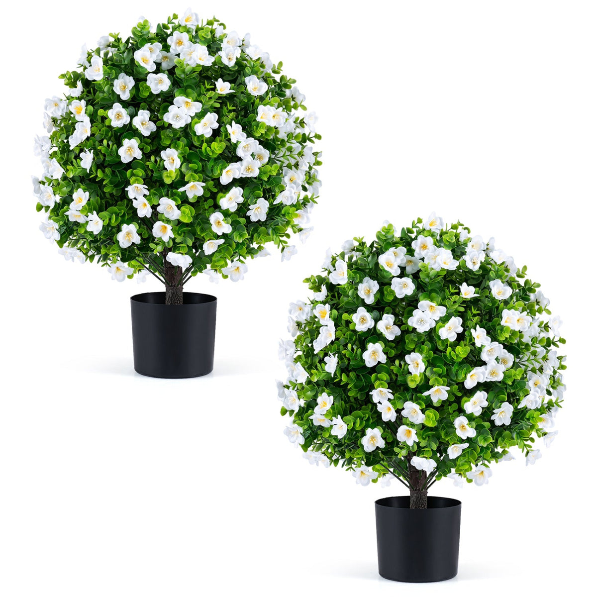 Faux Eucalyptus Topiary Trees – Set of 2