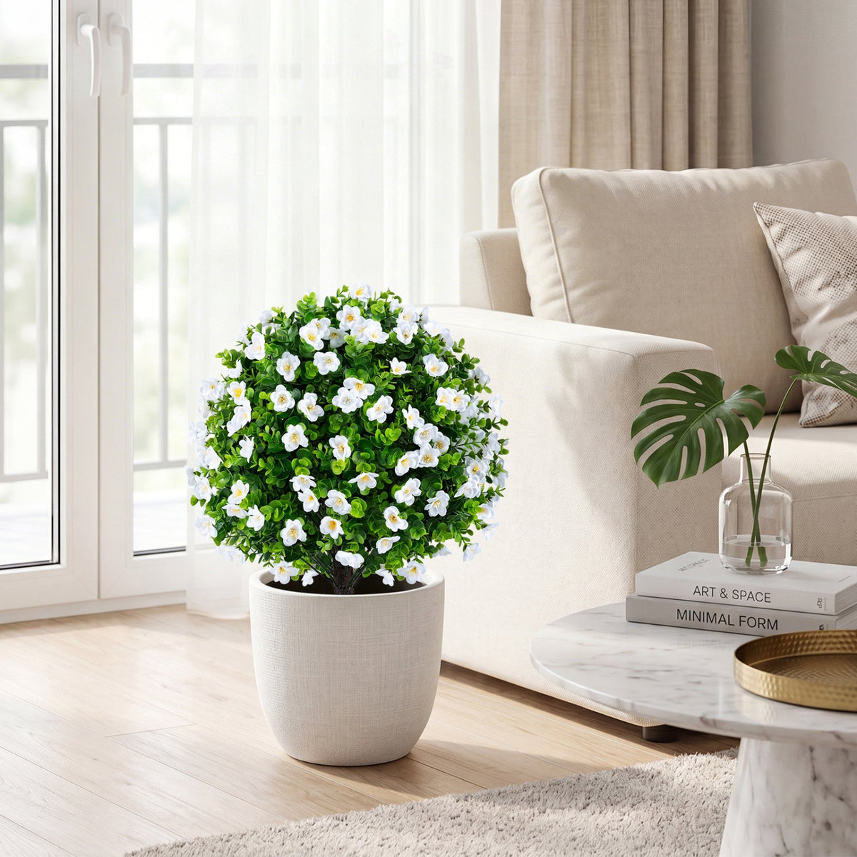 Faux Eucalyptus Topiary Trees – Set of 2