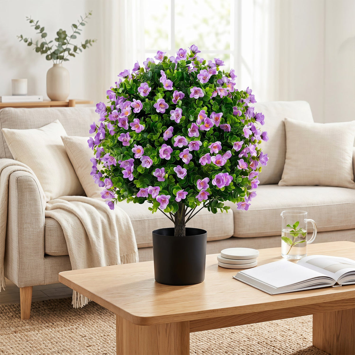 Faux Eucalyptus Topiary Trees – Set of 2