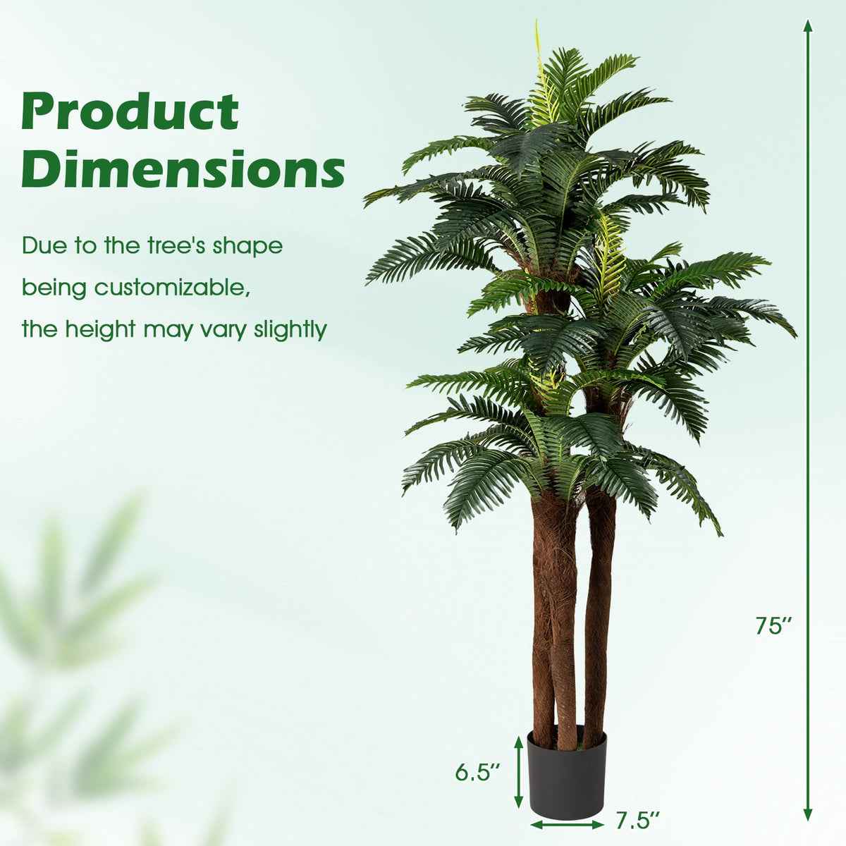 Faux Palm Trees, 6.3 FT – Set of 2