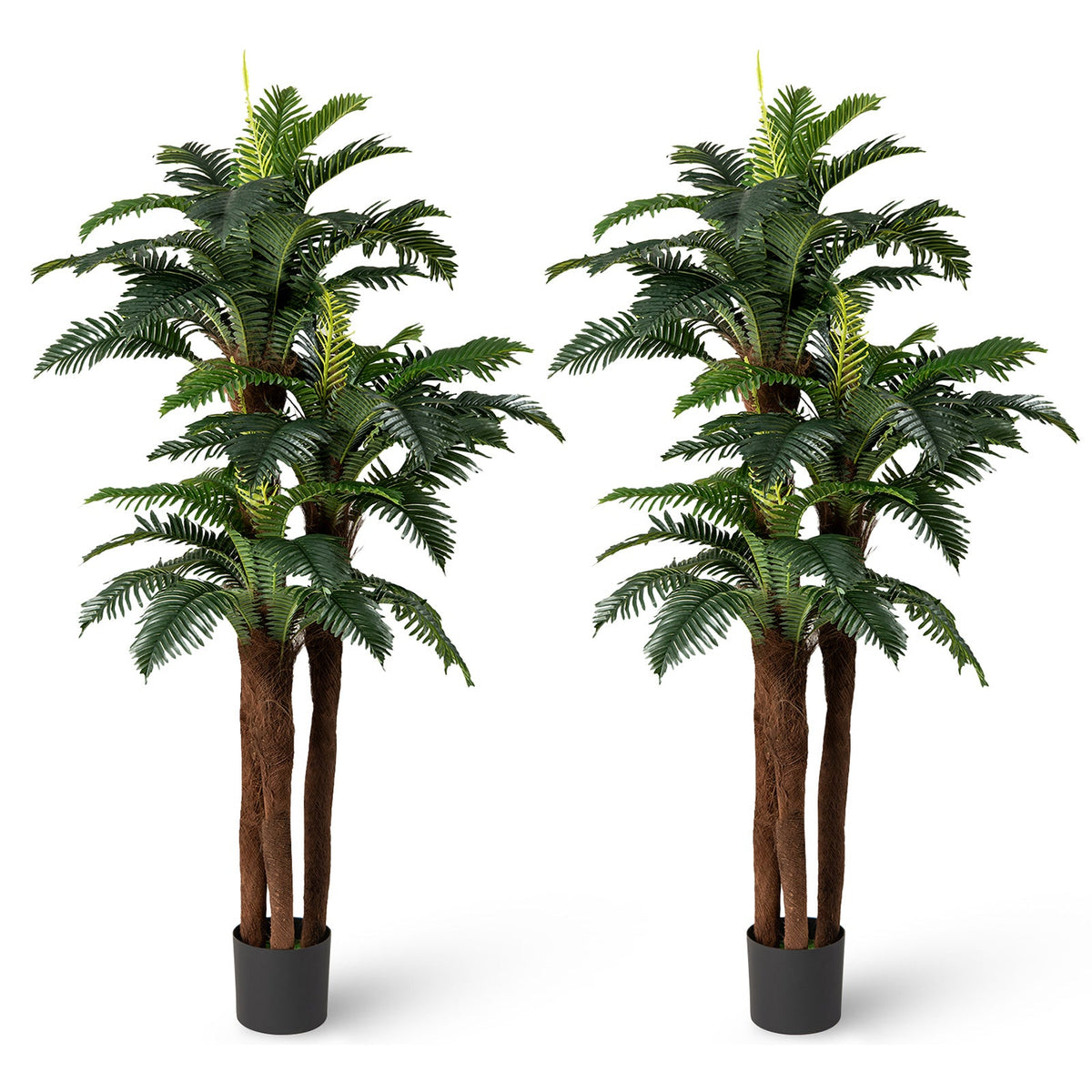 Faux Palm Trees, 6.3 FT – Set of 2