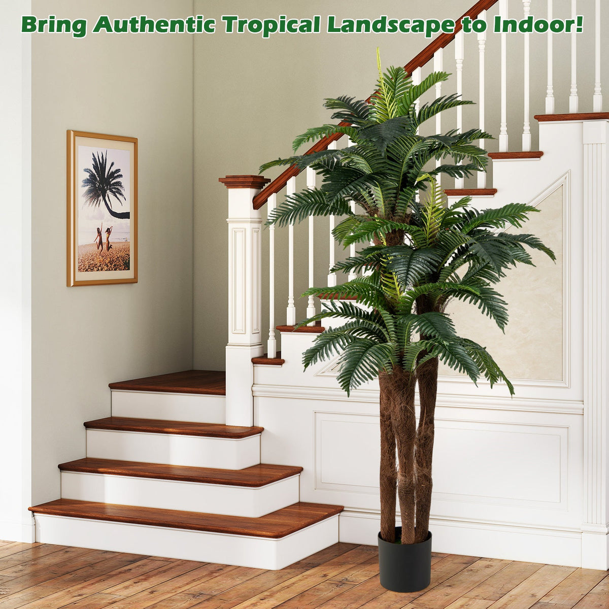 Faux Palm Trees, 6.3 FT – Set of 2