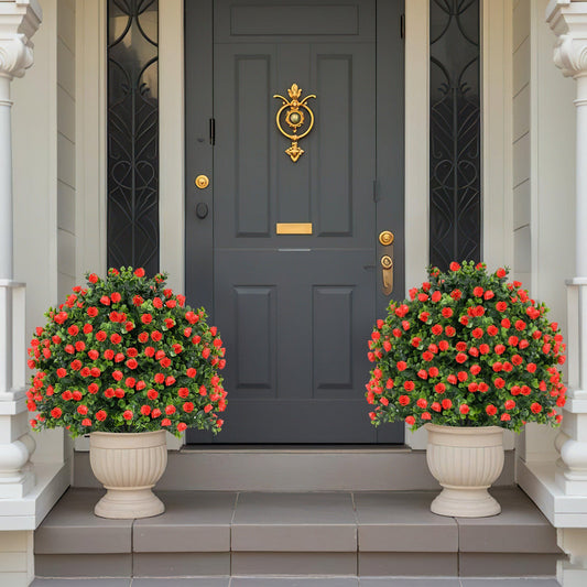 Faux Rose Topiary Trees – Set of 2