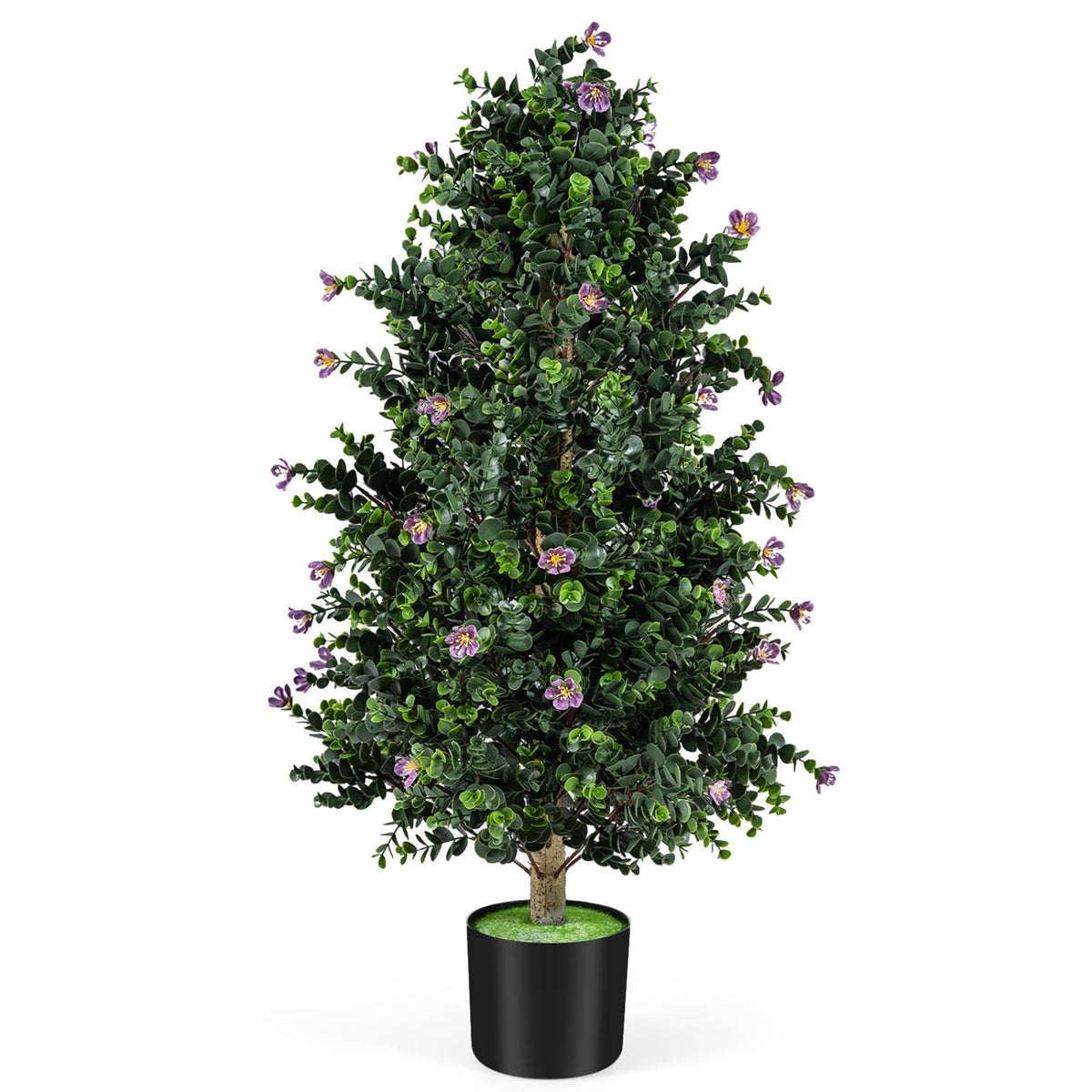 Faux Floral Cone Topiary Trees – Set of 2