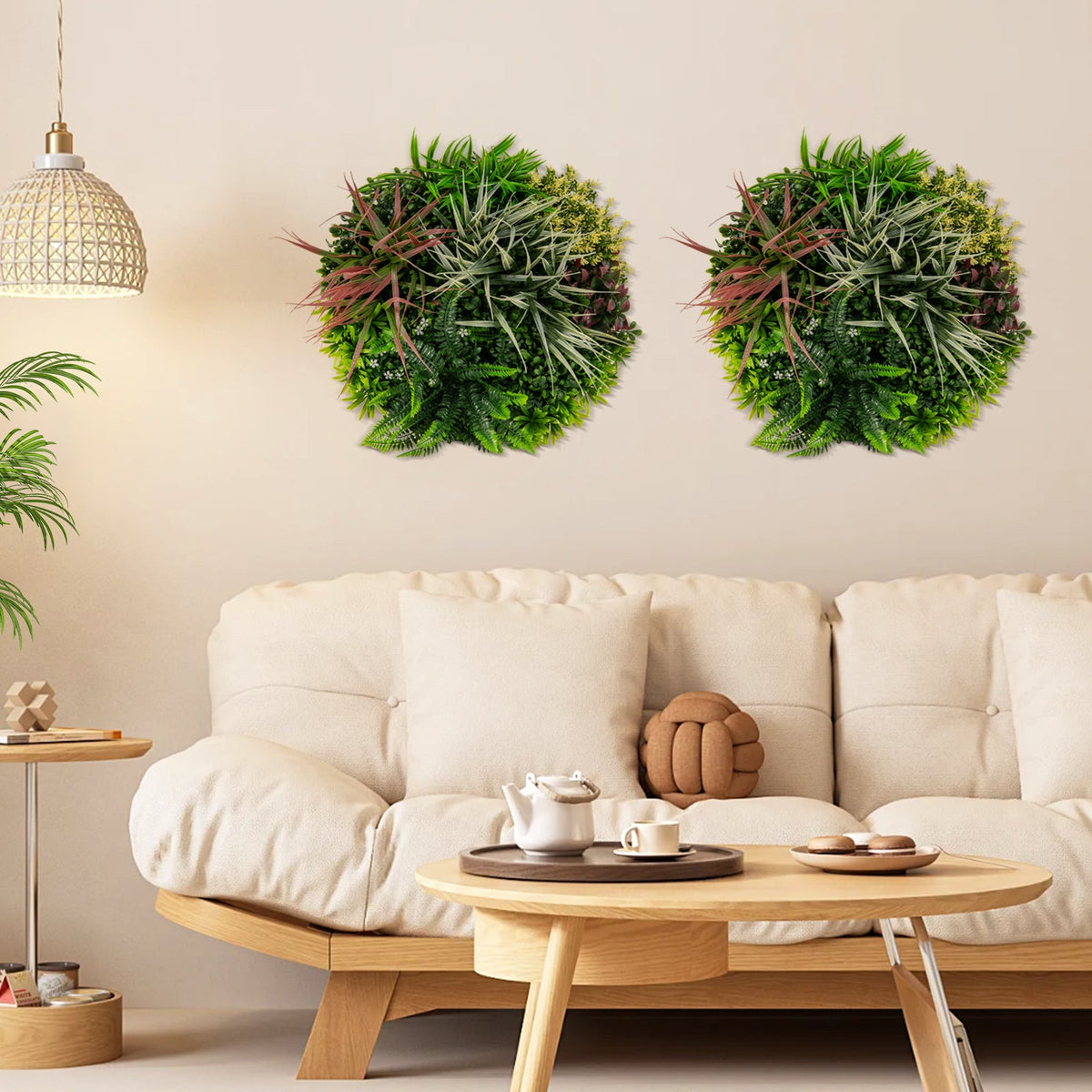 Faux Foliage Wall Art – Set of 2