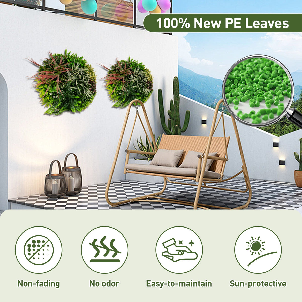 Faux Foliage Wall Art – Set of 2