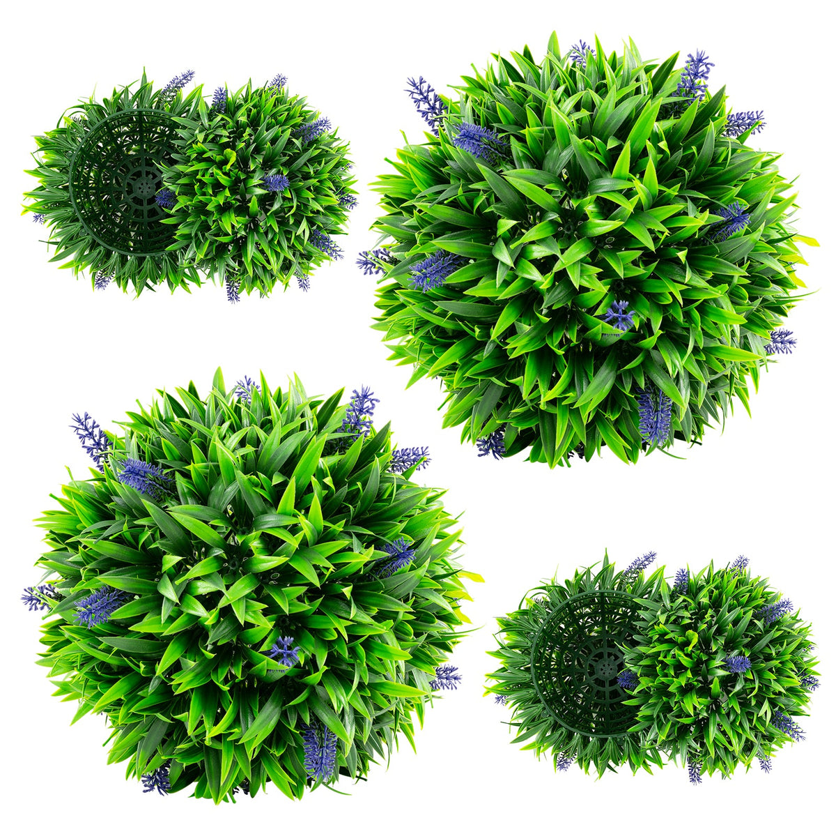 Faux Lavender Topiary Balls, 12" – Set of 2