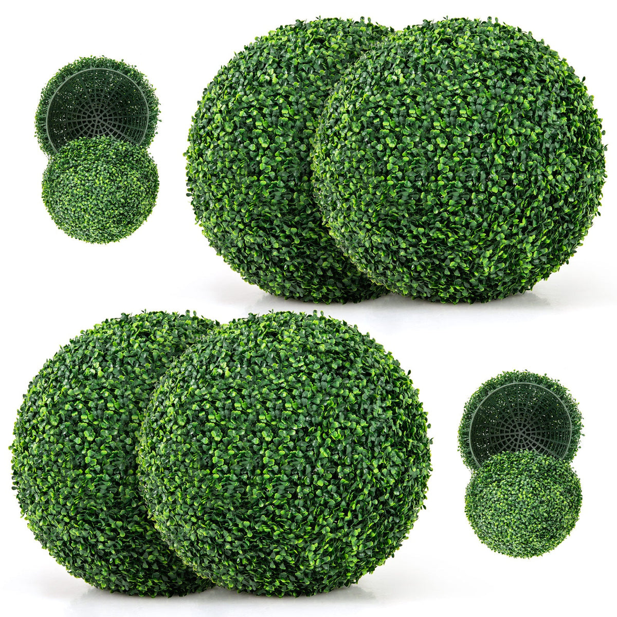 Faux Boxwood Topiary Balls, 15.7" – Set of 2