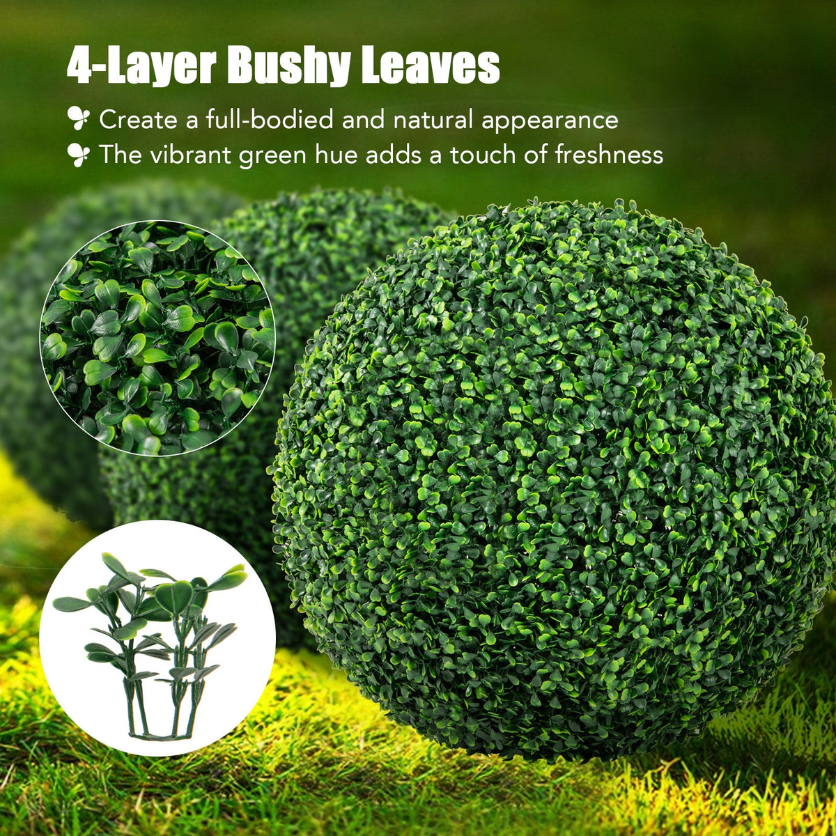 Faux Boxwood Topiary Balls, 15.7" – Set of 2