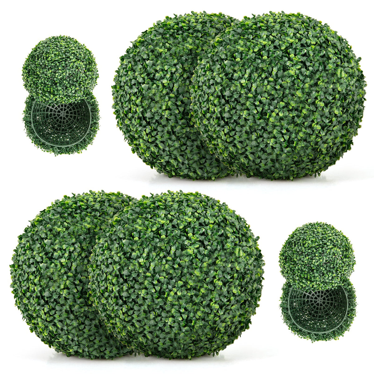 Faux Boxwood Topiary Balls, 15.7" – Set of 2