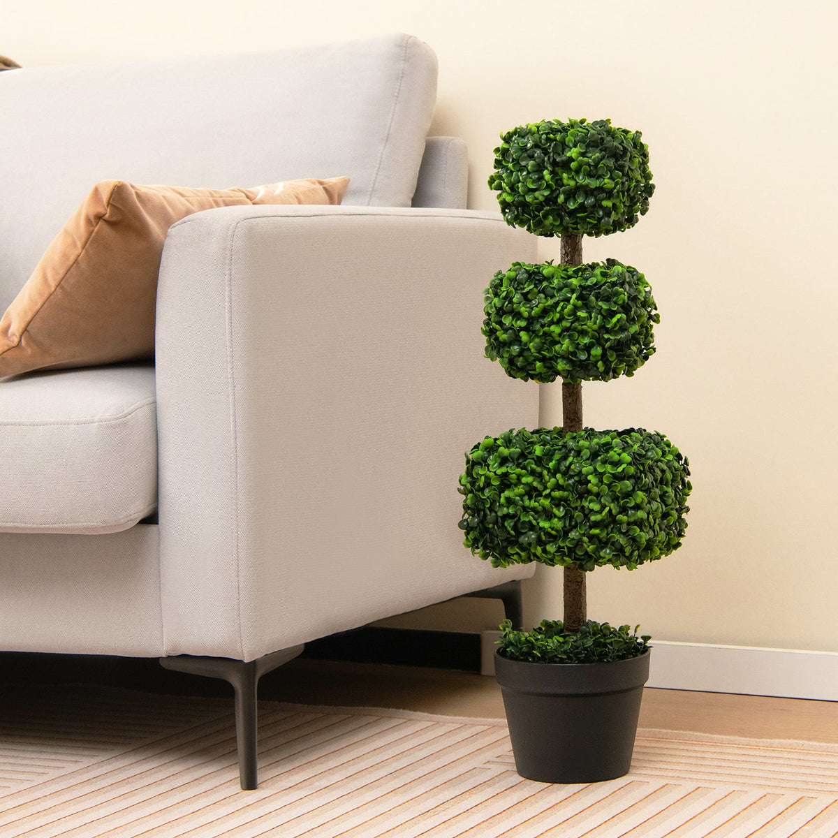 Faux Boxwood Topiary Tree, 35"