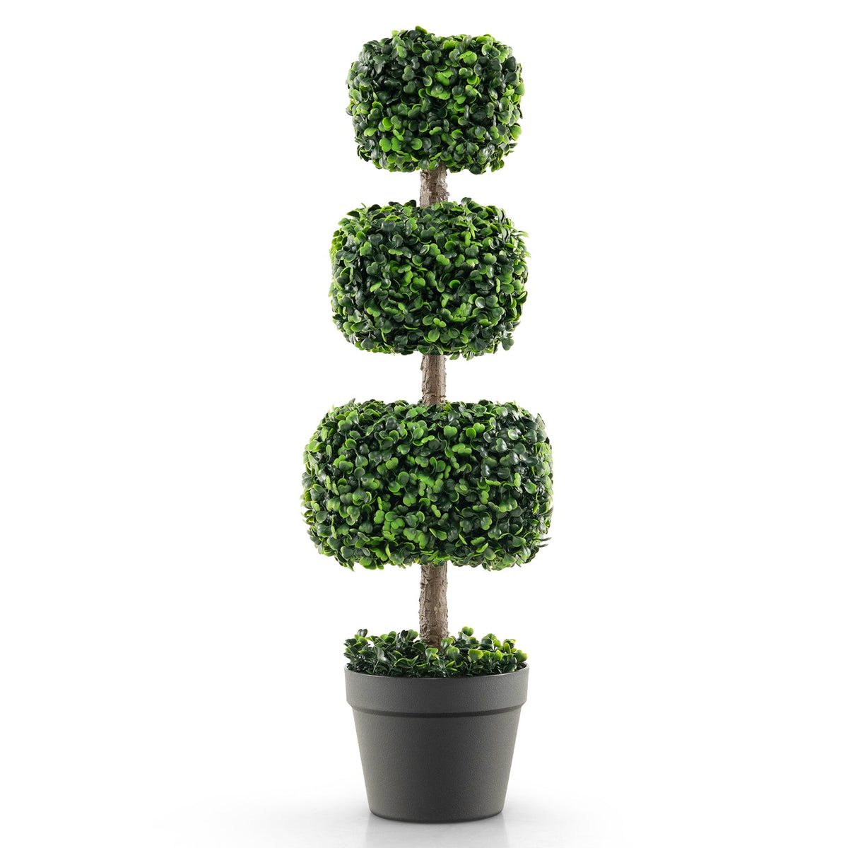 Faux Boxwood Topiary Tree, 35"