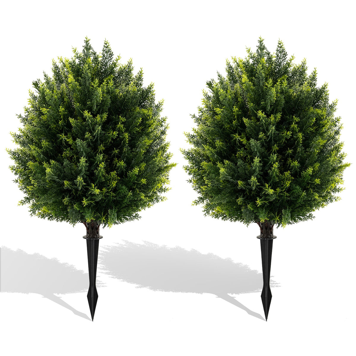 Faux Cypress Topiary Ball Tree, 24"