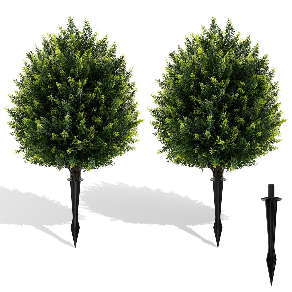 Faux Cypress Topiary Ball Tree, 24"