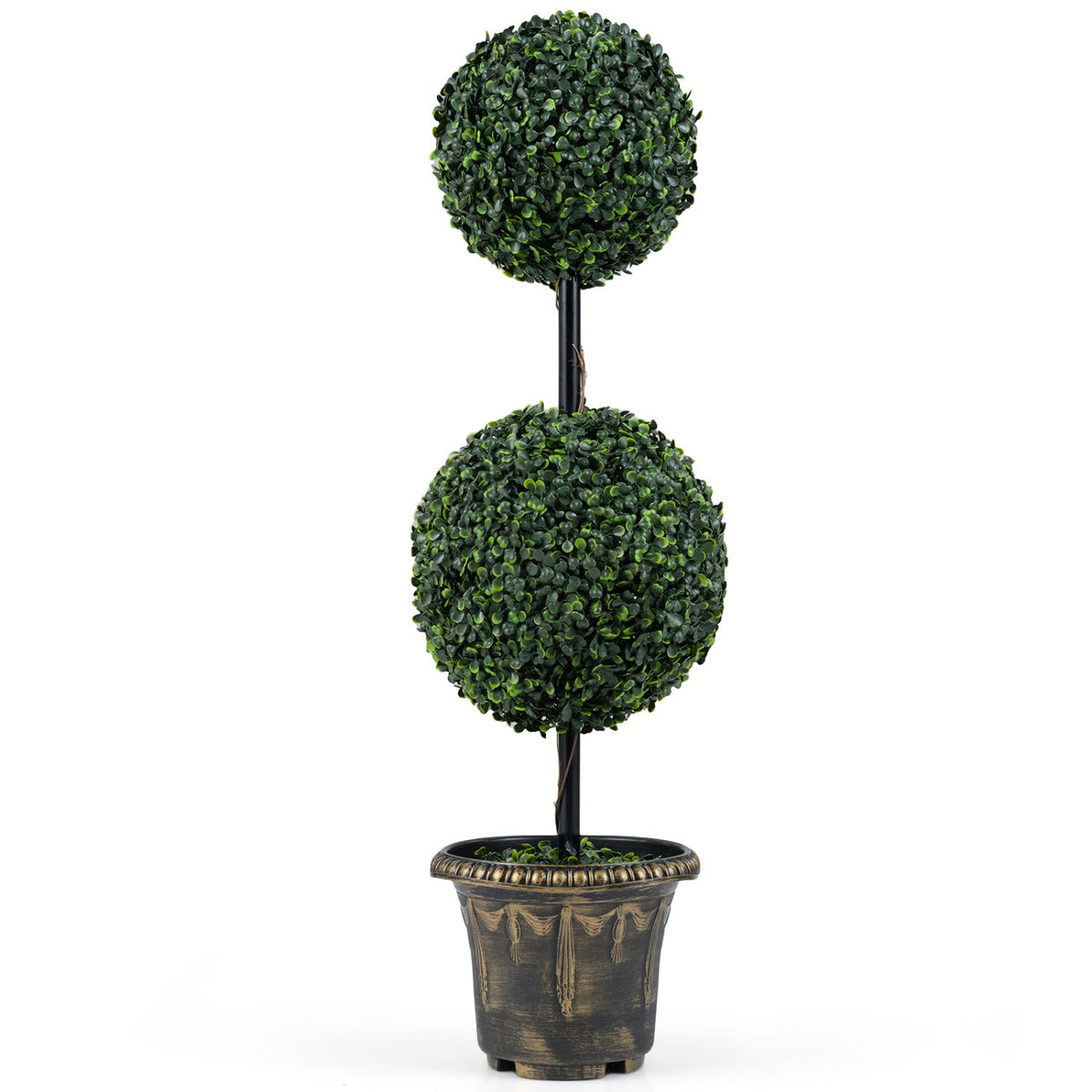 Faux Boxwood Topiary Tree, 3 FT – Double Ball