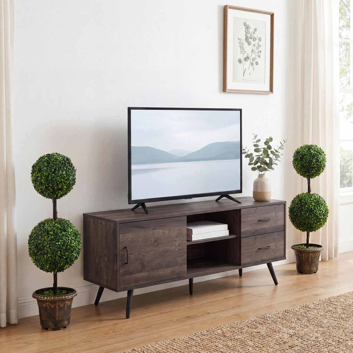Faux Boxwood Topiary Tree, 3 FT – Double Ball