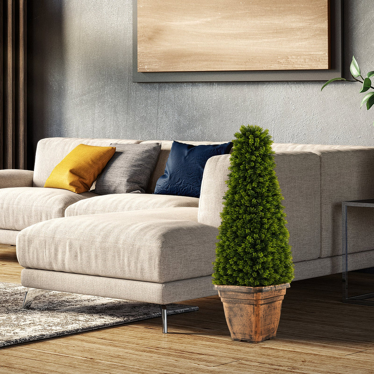 Faux Boxwood Topiary Tree, 3 FT