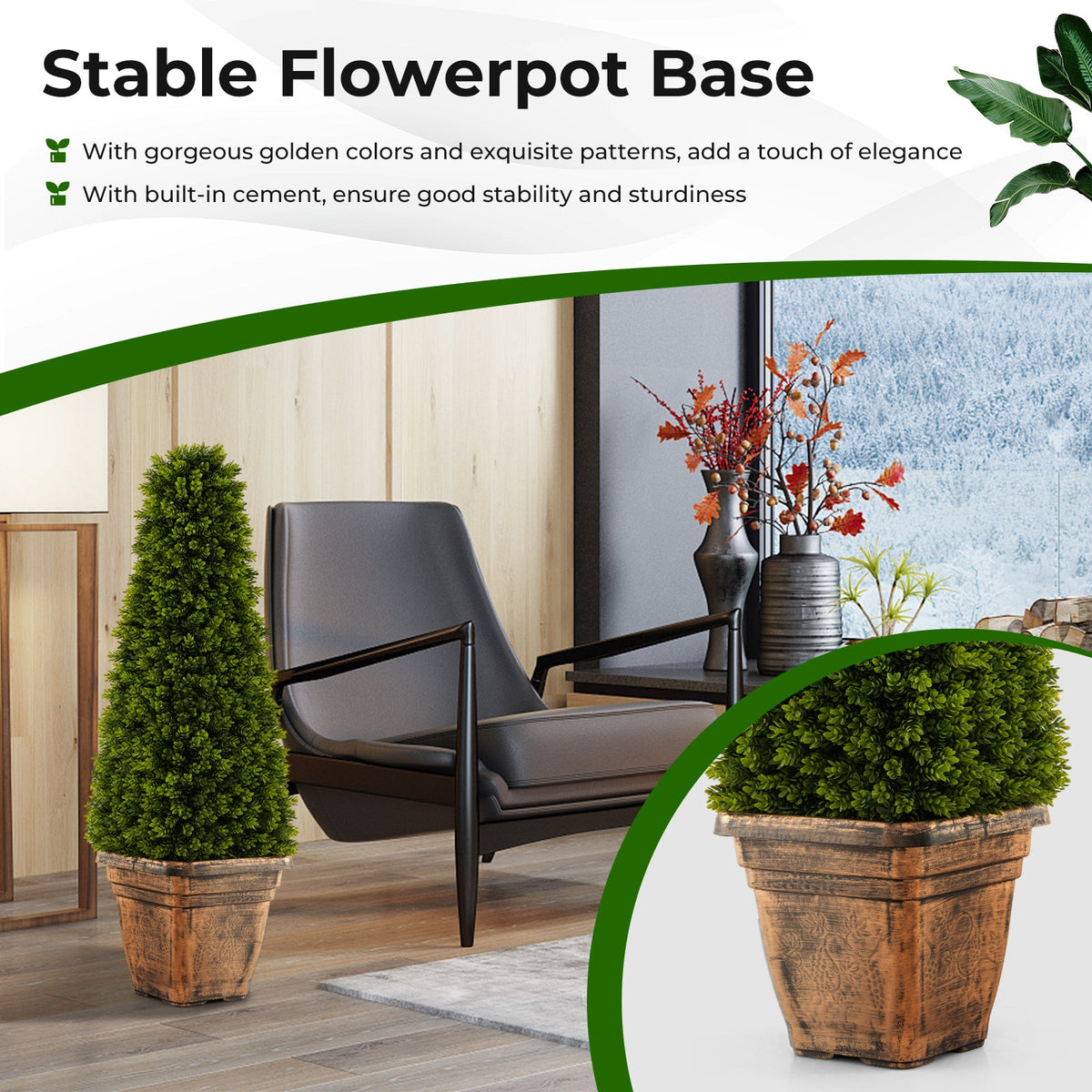 Faux Boxwood Topiary Tree, 3 FT