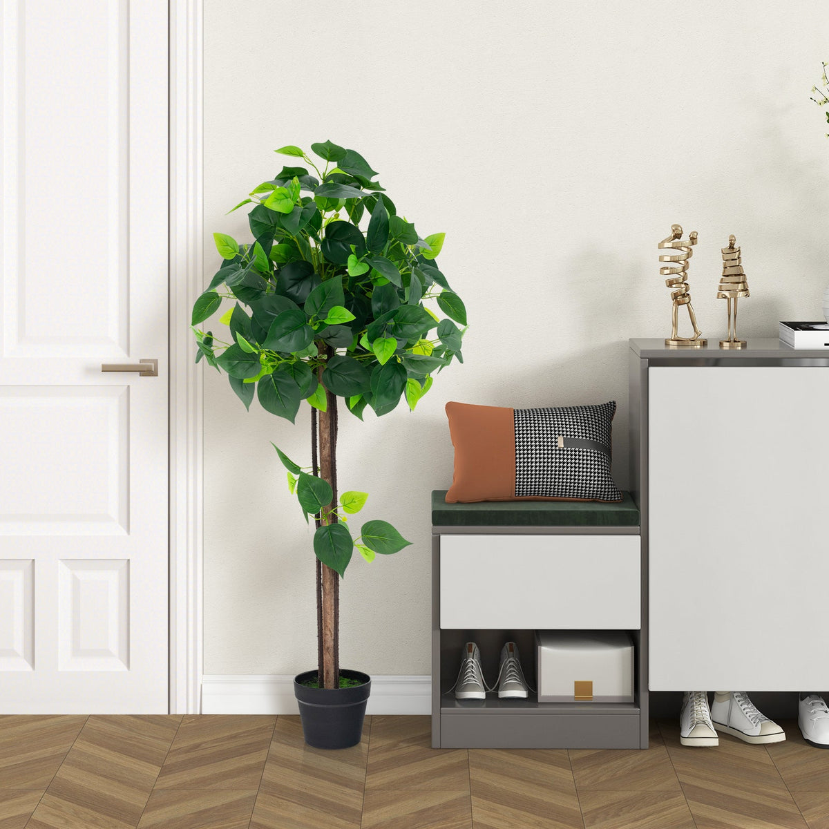 Faux Hydrangea Tree, 45" – Real Wood Trunk
