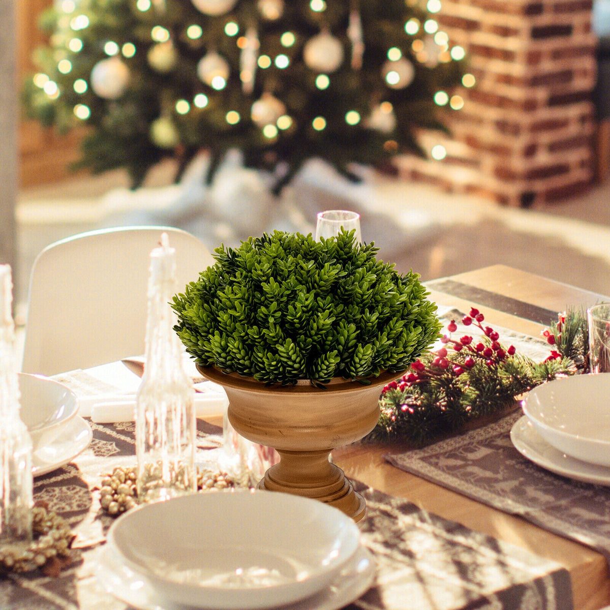 Faux Boxwood Topiary Trees – Set of 4