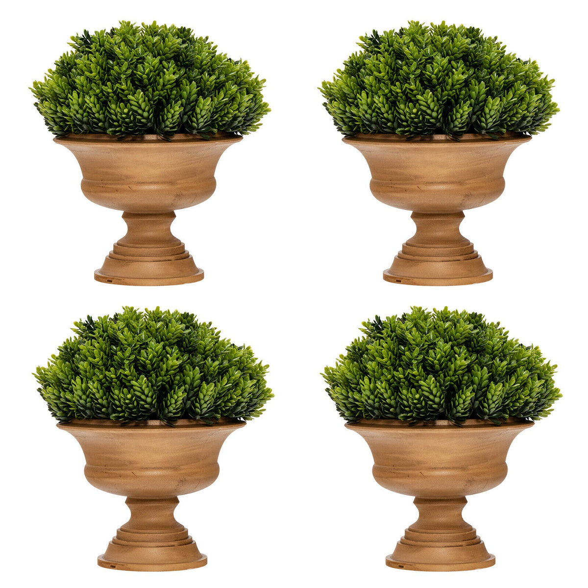 Faux Boxwood Topiary Trees – Set of 4