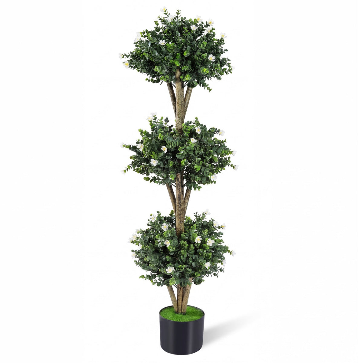 Faux Boxwood Topiary Tree, 51" – Triple Ball