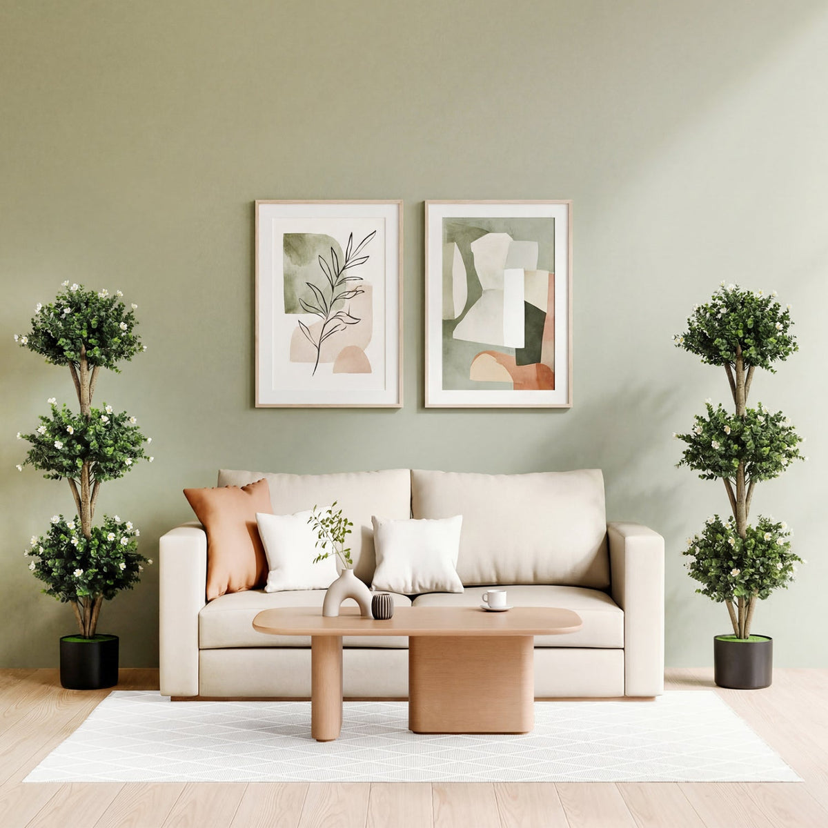 Faux Boxwood Topiary Tree, 51" – Triple Ball