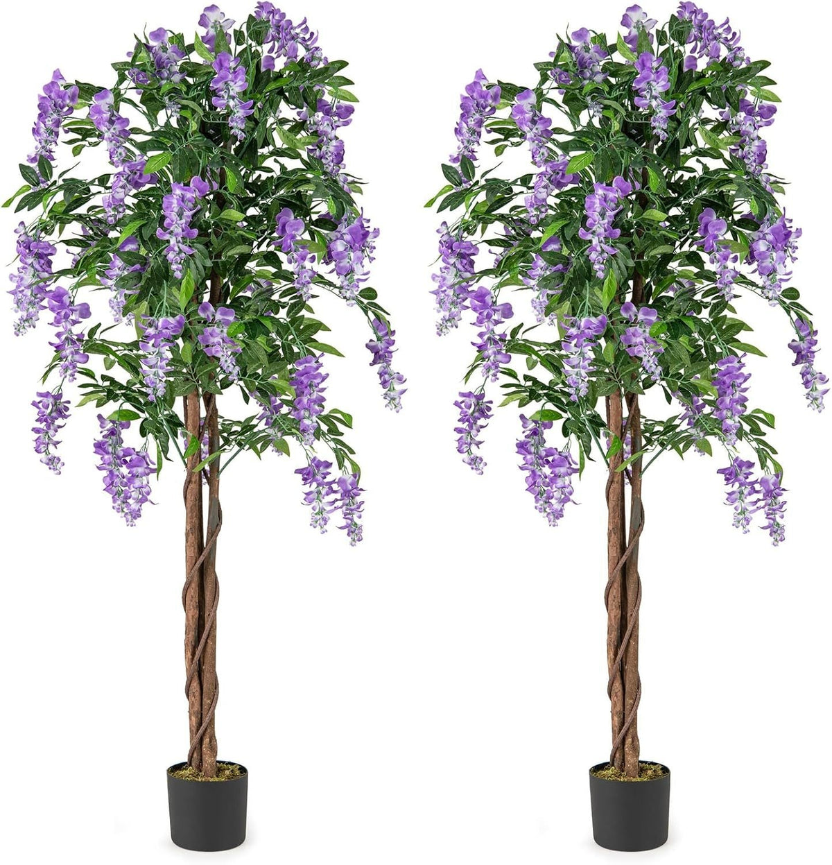 Faux Wisteria Trees, 5.5 FT – Set of 2