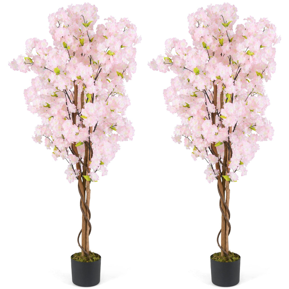 Faux Cherry Blossom Tree, 5 FT – Pink Blooms