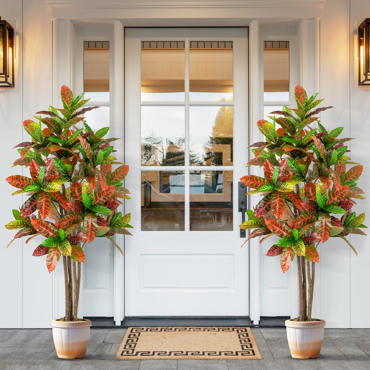Faux Gradient Croton Plant, 5 FT – Nursery Pot