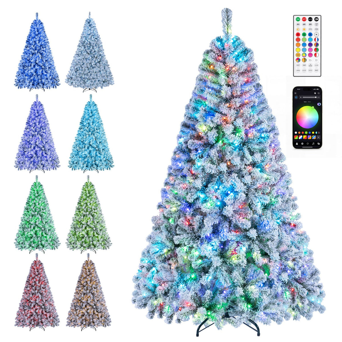 Smart Pencil Christmas Tree, 6 FT – RGB Lights & Music Sync
