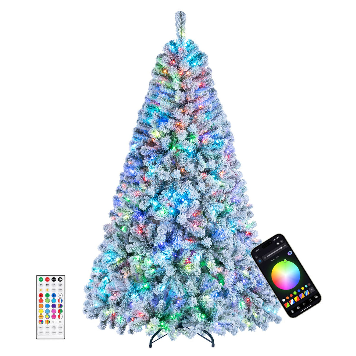 Smart Pencil Christmas Tree, 6 FT – RGB Lights & Music Sync