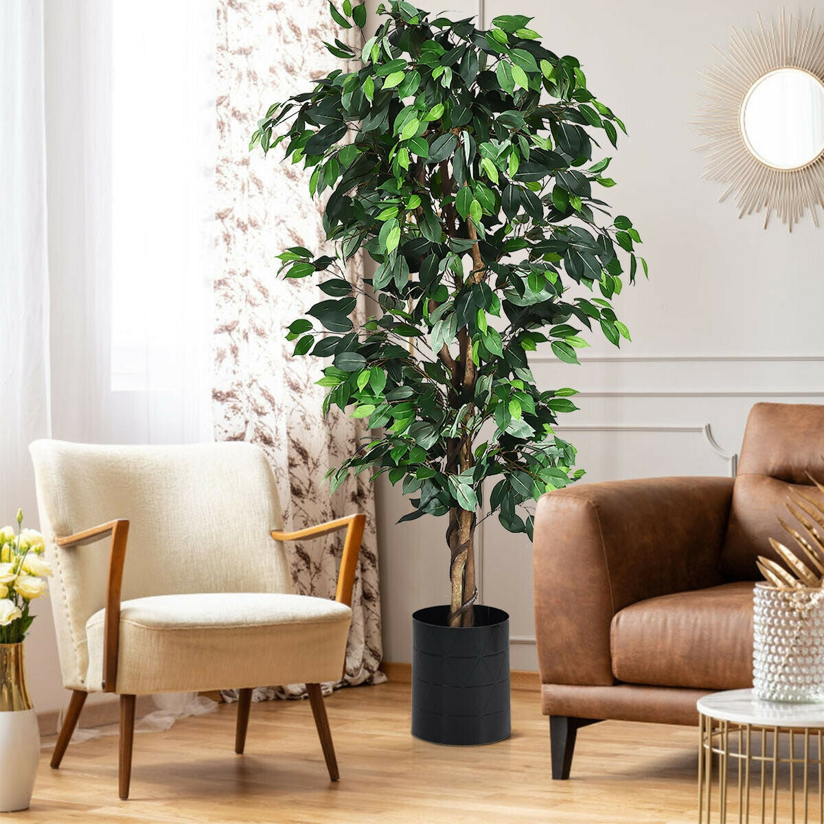 Faux Ficus Tree, 6 FT