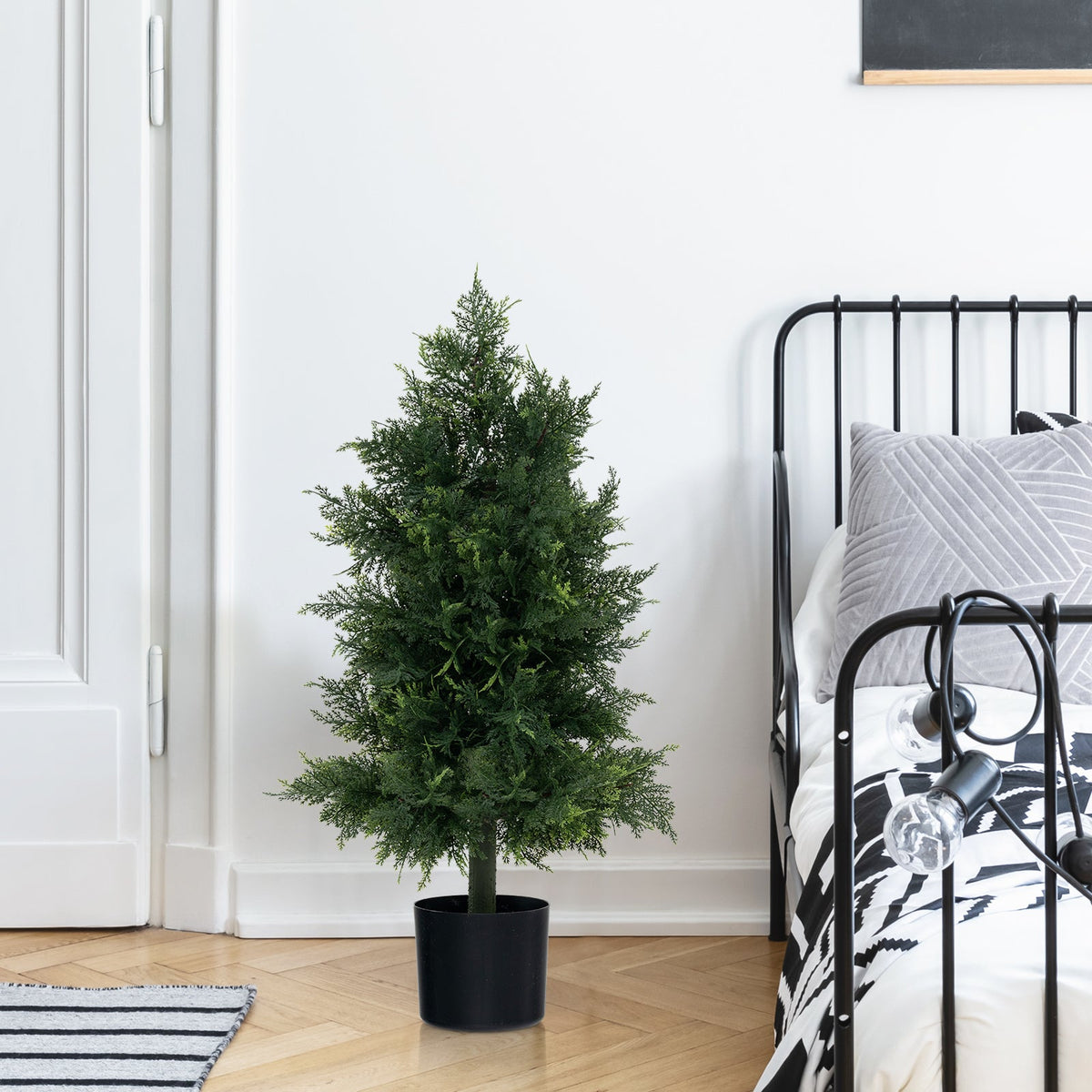 Faux Cedar Topiary Tree – Nursery Pot