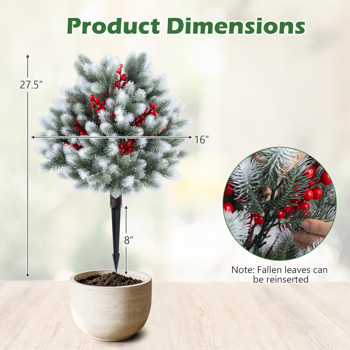 Faux Cedar Topiary Trees – Set of 2