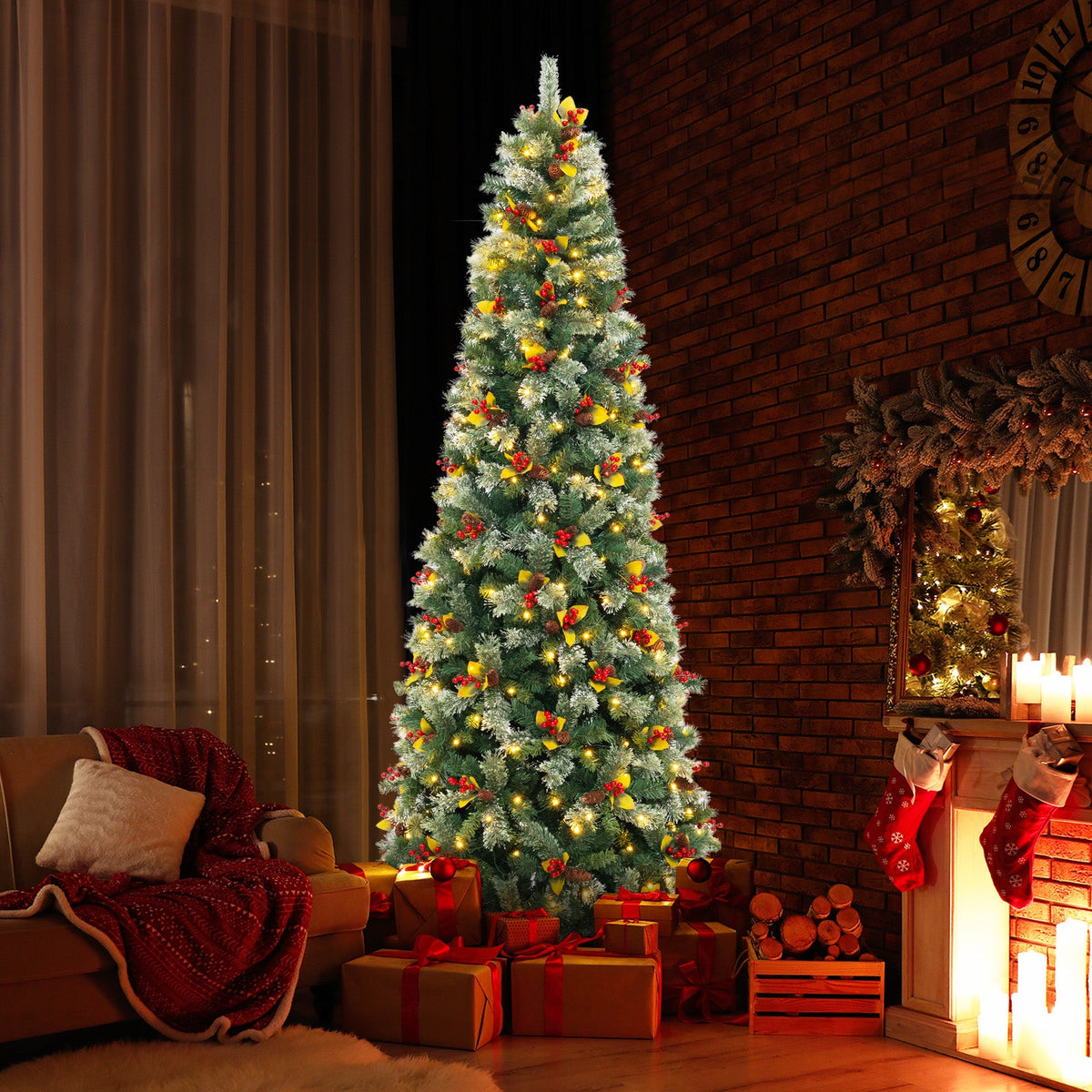 Pre-Lit Artificial Christmas Tree – 9FT