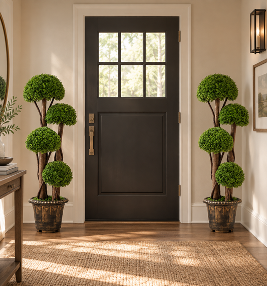 Faux Cypress Topiary Trees, 3 FT – Set of 2